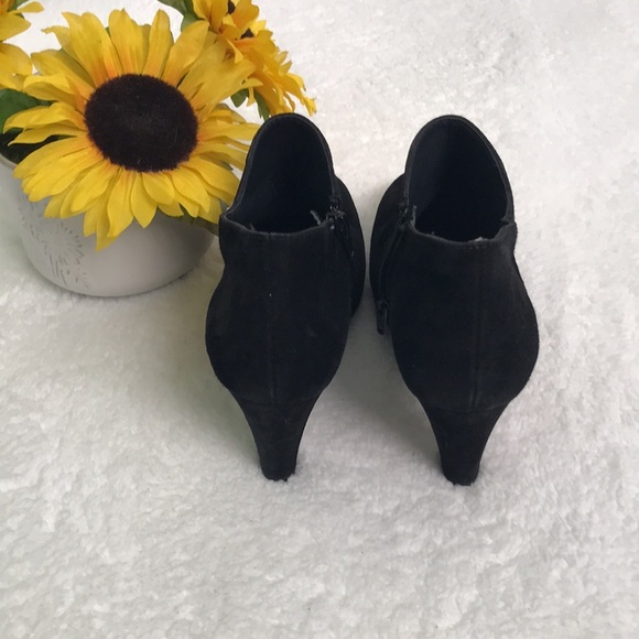 Paul Green Black Suede Booties - Picture 3 of 5